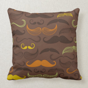 Mustache patroon, retro stijl 5 kussen