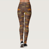 Mustache patroon, retro stijl 5 leggings (Achterkant)