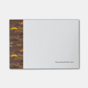 Mustache patroon, retro stijl 5 post-it® notes
