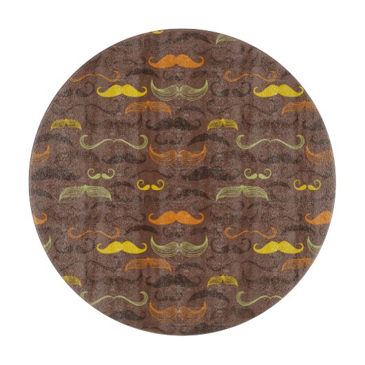 Mustache patroon, retro stijl 5 snijplank (Voorkant)