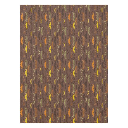 Mustache patroon, retro stijl 5 tafelkleed (Voorkant)