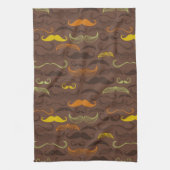 Mustache patroon, retro stijl 5 theedoek (Verticaal)