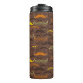 Mustache patroon, retro stijl 5 thermosbeker (Voorkant)