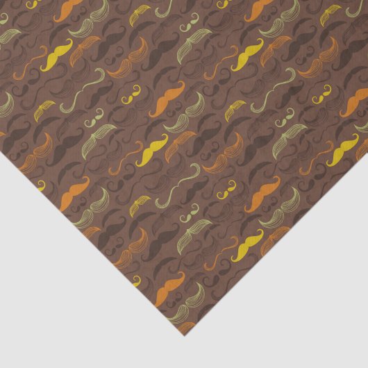 Mustache patroon, retro stijl 5 tissuepapier (Detail)