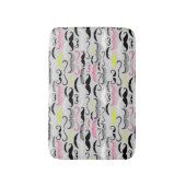Mustache patroon, retro-stijl badmat (Voorkant Verticaal)