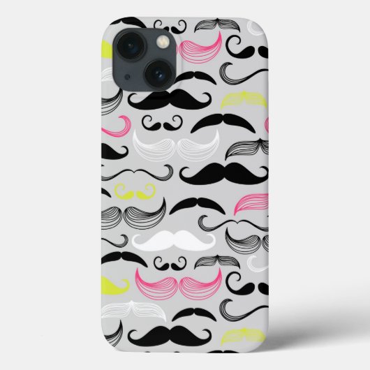 Mustache patroon, retro-stijl Case-Mate iPhone case (Achterkant)