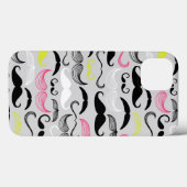 Mustache patroon, retro-stijl Case-Mate iPhone case (Achterkant (horizontaal))