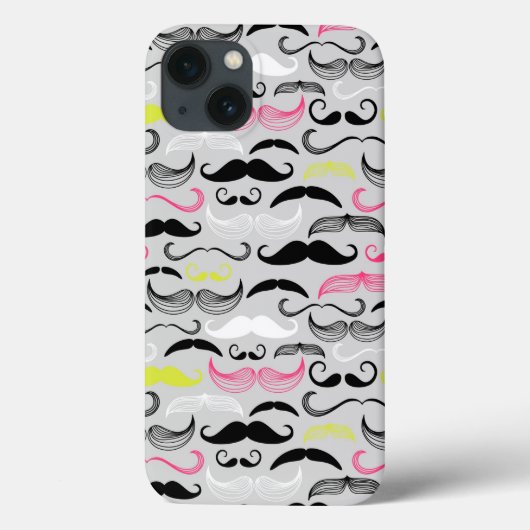 Mustache patroon, retro-stijl Case-Mate iPhone case (Achterkant)