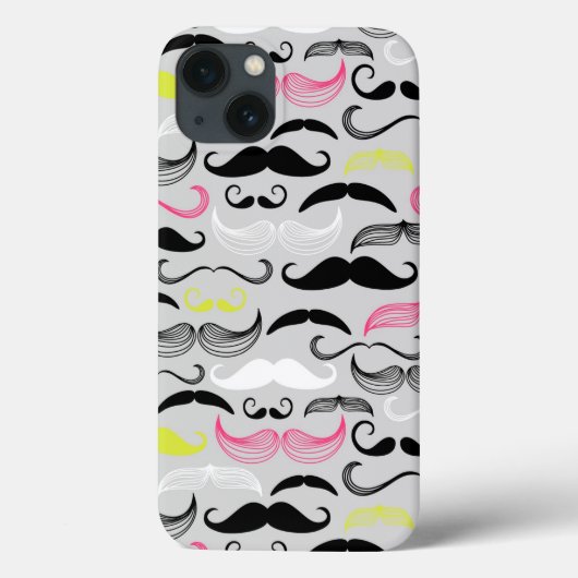 Mustache patroon, retro-stijl Case-Mate iPhone case (Achterkant)