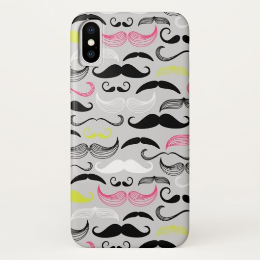 Mustache patroon, retro-stijl Case-Mate iPhone case (Achterkant)
