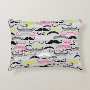 Mustache patroon, retro-stijl decoratief kussen