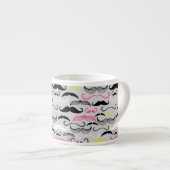 Mustache patroon, retro-stijl espresso kop (Voorkant rechts)