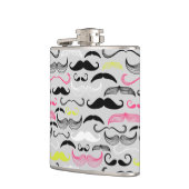 Mustache patroon, retro-stijl heupfles (Links)