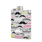 Mustache patroon, retro-stijl heupfles (Links)