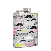 Mustache patroon, retro-stijl heupfles (Rechts)