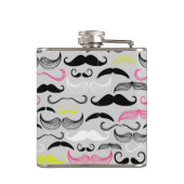 Mustache patroon, retro-stijl heupfles (Achterkant)