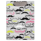 Mustache patroon, retro-stijl klembord (Voorkant)