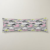 Mustache patroon, retro-stijl lichaamskussen (Achterkant)