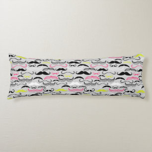 Mustache patroon, retro-stijl lichaamskussen