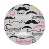 Mustache patroon, retro-stijl snijplank (Voorkant)