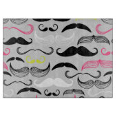 Mustache patroon, retro-stijl snijplank (Voorkant)