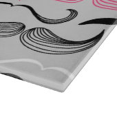 Mustache patroon, retro-stijl snijplank (Hoek)