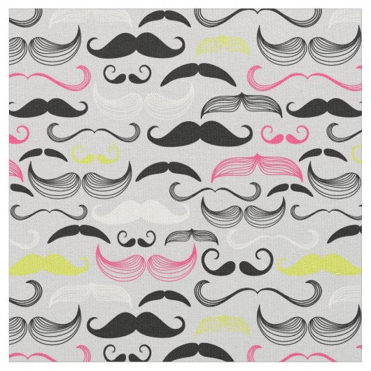 Mustache patroon, retro-stijl stof (Close Up)