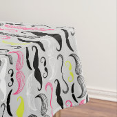 Mustache patroon, retro-stijl tafelkleed (Voorbeeld)