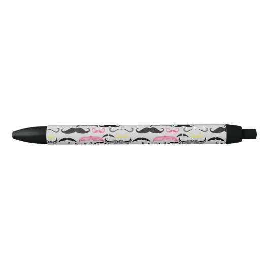 Mustache patroon, retro-stijl zwarte inkt pen (Voorkant)