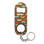 Mustache patroon sleutelhanger flessenopener (Achterkant)
