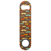 Mustache patroon speed flessenopener (Achterkant)