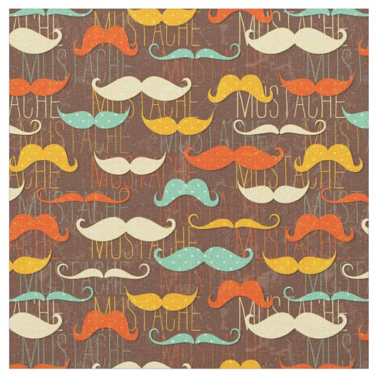 Mustache patroon stof (Close Up)