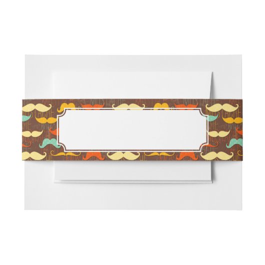 Mustache patroon uitnodigingen wikkel (Voorkant Voorbeeld)