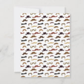 Mustache Pattern Boy Baby shower Party Kaart (Achterkant)