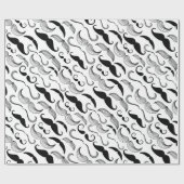 Mustache Pattern Cadeaupapier (Vlak)