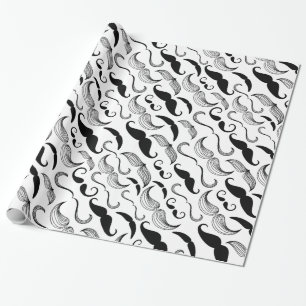 Mustache Pattern Cadeaupapier