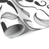 Mustache Pattern Cadeaupapier (Rol Hoek)