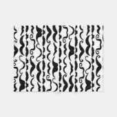 Mustache Pattern Fleece Deken (Voorkant (Horizontaal))