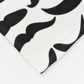 Mustache Pattern Fleece Deken (Hoek)
