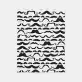 Mustache Pattern Fleece Deken (Voorkant)