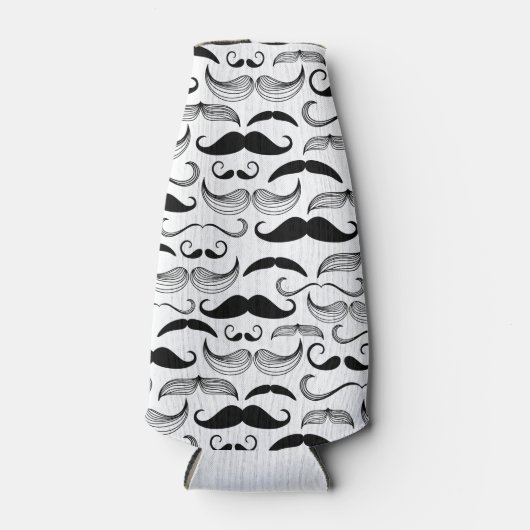 Mustache Pattern Flesjeskoeler (Voorkant)