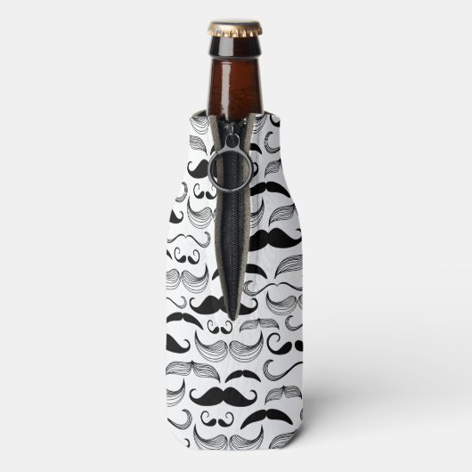 Mustache Pattern Flesjeskoeler (Fles Achterkant)