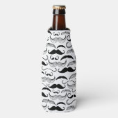 Mustache Pattern Flesjeskoeler (Fles Voorkant)
