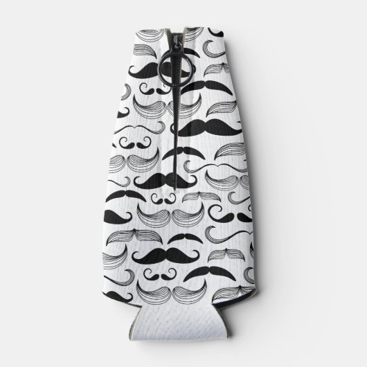 Mustache Pattern Flesjeskoeler (Achterkant)
