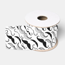 Mustache Pattern Grosgrain Lint