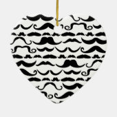 Mustache Pattern Keramisch Ornament (Achterkant)