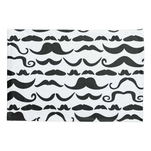 Mustache Pattern Kussensloop (Achterkant)