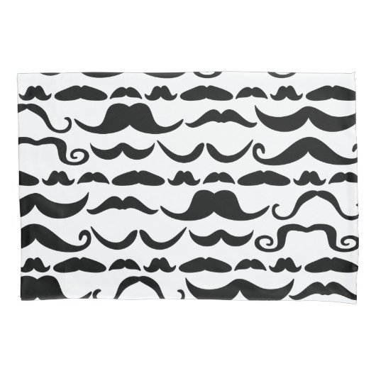 Mustache Pattern Kussensloop (Voorkant)
