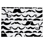 Mustache Pattern Large Cadeautasje (Achterkant)