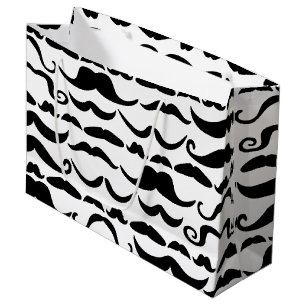 Mustache Pattern Large Cadeautasje